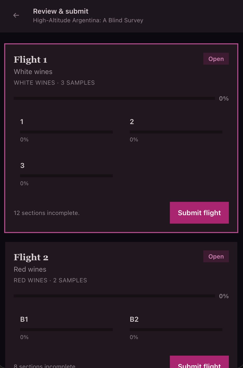 Revisión y envío por flight